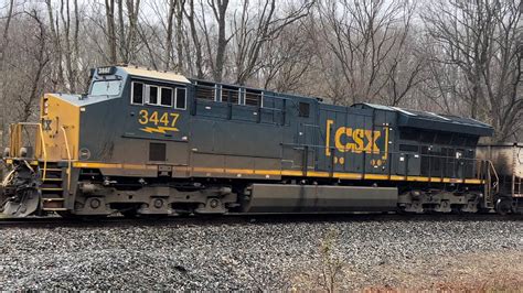 Fast Moving CSX Coal Train Woodbine MD 03 25 23 Trains Railroads