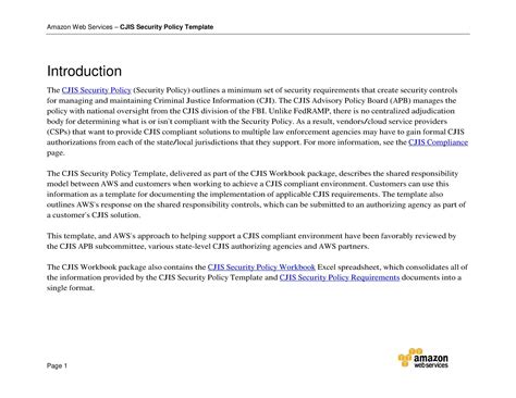 Free Printable Security Policy Templates [pdf Word] Information