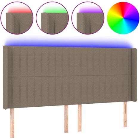 Furniture Limited T Te De Lit Led Taupe X X Cm