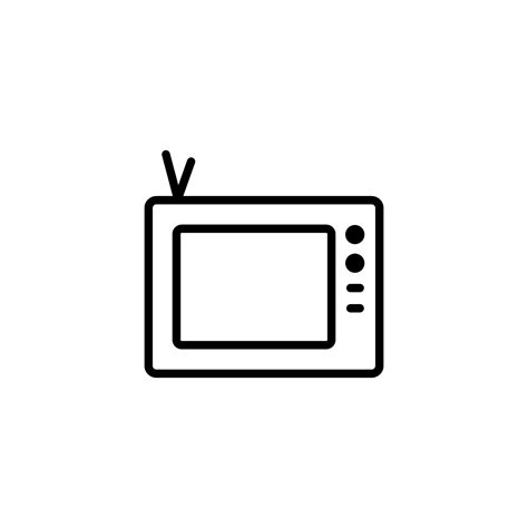 TV icon with outline style 20579160 Vector Art at Vecteezy