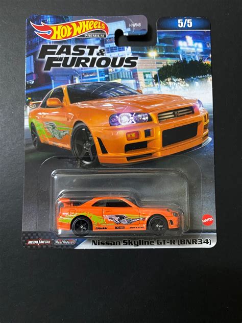 Hot Wheels Premium Fast Furious Orange Nissan Skyline Gt R R Bnr Lazada