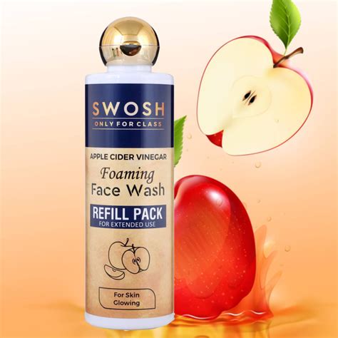 Swosh Apple Cider Vinegar Foaming Face Wash 200ml Deep Cleansing Acv Foaming Cleanser For Skin