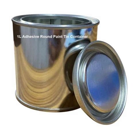 L Adhesive Cylindrical Paint Tin Container For Material Handling At