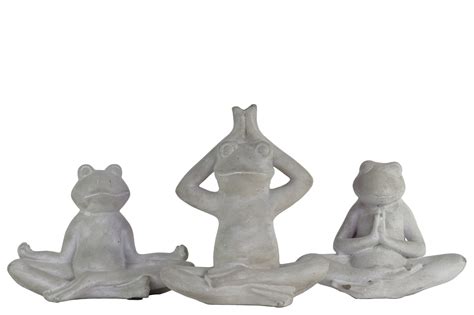 August Grove® Hruska Concrete Cement Frogs In Assorted Yoga Positions