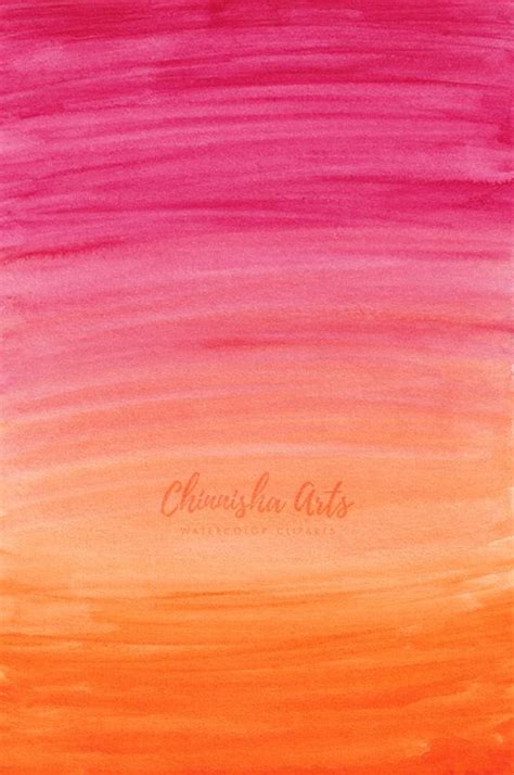 Pink Orange Watercolor Background For Scrapbooking Watercolor