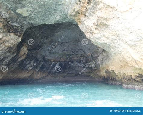 Beautiful Sea Caves of Portugal Algarve Coast Stock Photo - Image of ...