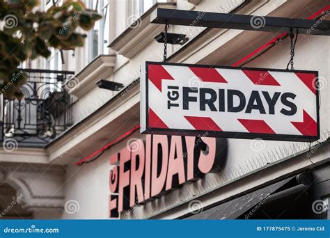 TGI Fridays Logo On TGI Fridays Restaurant Editorial Image ...