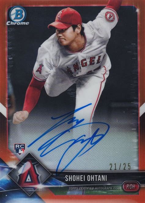 Shohei Ohtani Bowman Cra So Chrome Rookie Auto Orange Refractor