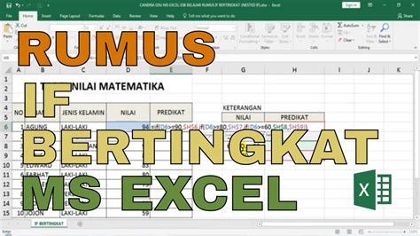 Belajar Rumus IF Bertingkat Nested IF Tutorial Excel Pemula YouTube