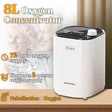 1-8L Portable Oxygen Concentrator Generator For Home Travel Design 90% ...