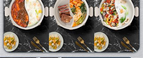 Amazon Dezin Hot Pot Electric With Divider L Double Flavor Shabu Shabu Pot Dual Sided