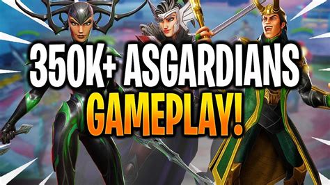 New 350k Asgardian Gameplay Marvel Strike Force Msf Youtube