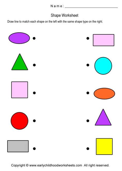 Match The Shapes To Their Names Worksheets Alphabet Worksheets