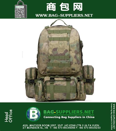 50L Large Capacity Camping Bag Outdoor Military Rucksacks Backpack