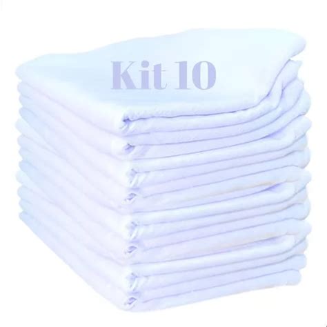 Pano De Prato Liso Branco O Legítimo Kit 10 Pronta Entrega Frete grátis