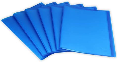 Set Of 6 A4 Display Folder 20 Plastic Sleeves Presentation Folder