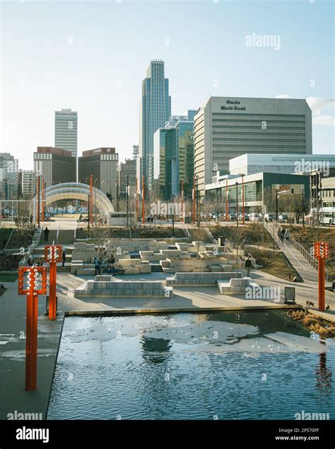 View of the downtown skyline, Omaha, Nebraska Stock Photo - Alamy