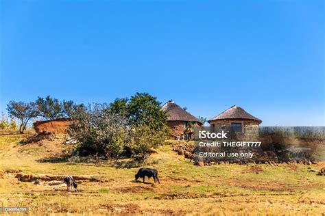 Lesotho Rural Living Homes In The Maluti Mountain Range Stock Photo - Download Image Now - iStock