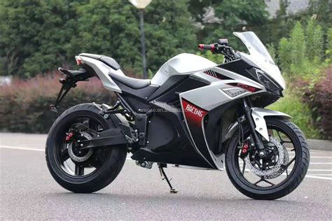 5000w High Speed Racing Electric Motorcycle For Adult With Led Light