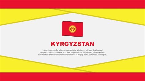 Premium Vector Kyrgyzstan Flag Abstract Background Design Template