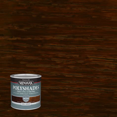 Minwax Polyshades Semi Transparent Gloss Espresso Oil Based Stain