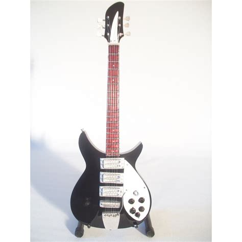 Guitare Miniature Rickenbacker 325 Jet Glo Noire John Lennon Beatles