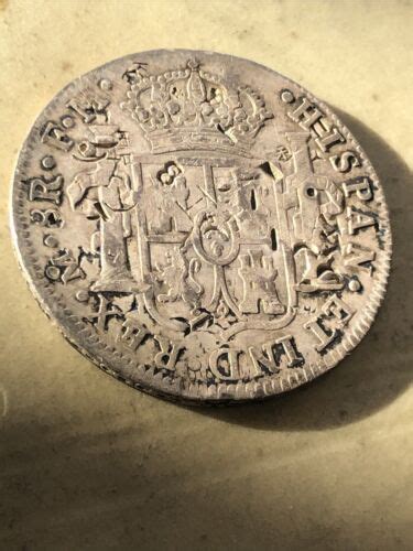 1789 Mexico Eight 8 Reales Silver Coin W Chopmarks SPANISH AMERICAS