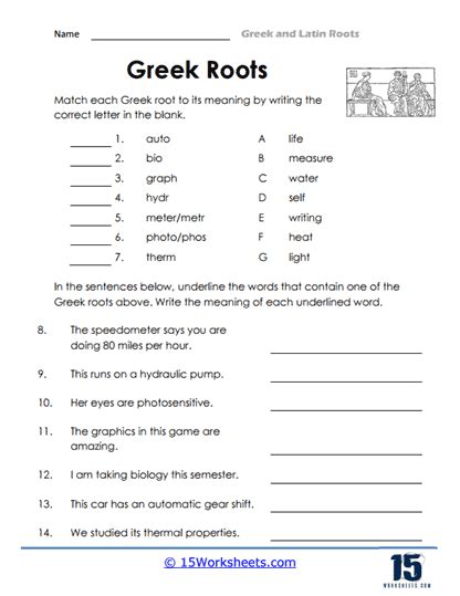 Greek And Latin Roots Worksheets 15