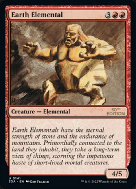 Earth Elemental 30th Anniversary Edition Mtg Print