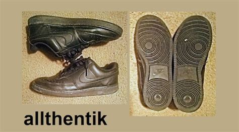 Vintage Black NIKE Court Force Mens Fashion Shoes Tri… - Gem