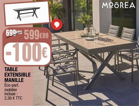 Promo Table Extensible Manille Chez La Foir Fouille