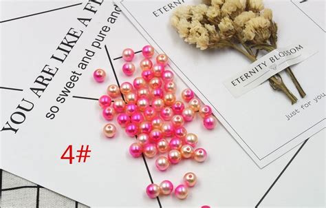 Kisor Craft DIY ABS Acrylic Round Imitation Pearls Faux Pearl Beads For