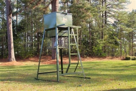 500lb Capacity Spin-Cast/Automatic Steel Deer Feeder - Steel Outdoors