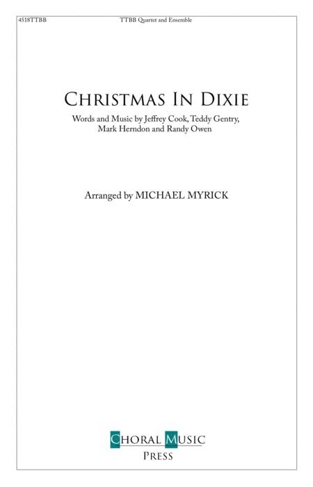 Christmas In Dixie Arr Michael Myrick By Alabama Sheet Music For