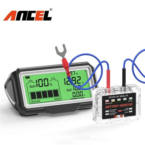 Ancel Bm200 Pro 12V Auto Batterij Capaciteit Tester Monitor Led Display