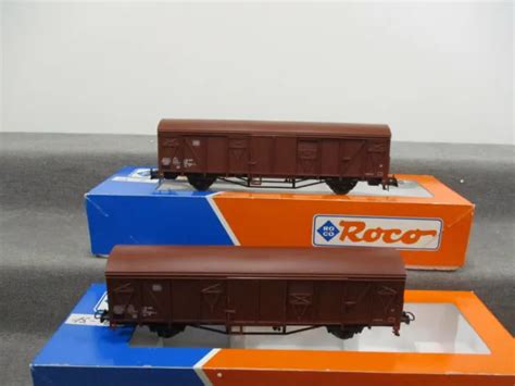 ROCO H0 46411 Güterwagen Set 2 teilig Großraumgüterwagen der DB in OVP