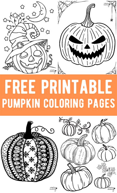 Free Printable Pumpkin Coloring Pages - Crafty Morning