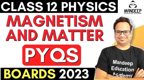 Magnetism And Matter Class 12 Pyq For Board Exam 2023 Class 12 Physics