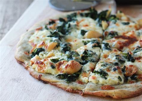 Roasted Garlic And Spinach White Pizza With Optional Chicken Recipe