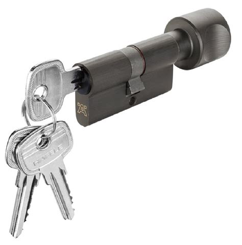 Hafele Euro Profile Key Thumbturn Cylinder Satin Black