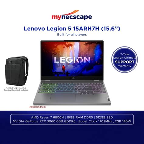 Lenovo Legion 5 15ARH7H Gen 7 AMD Ryzen 7 6800H 16GB DDR5 512GB SSD