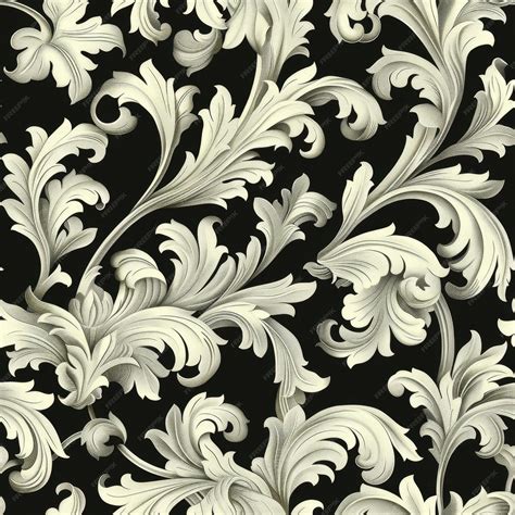 Premium Photo | Renaissance Scrollwork Seamless Pattern with Acanthus