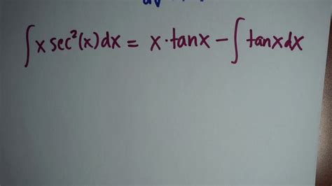 Integration By Parts Examples Youtube