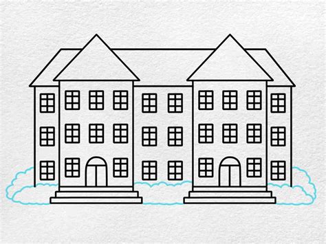 How To Draw A Mansion Helloartsy