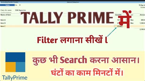 How To Use Filter In Tally Prime L Very Important Video For Accountant