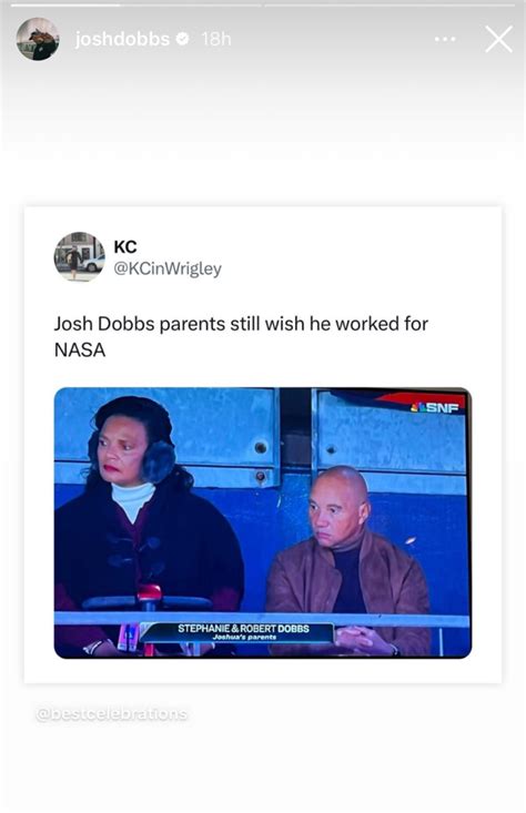 Josh Dobbs' parents go viral after getting some TV time during Sunday ...