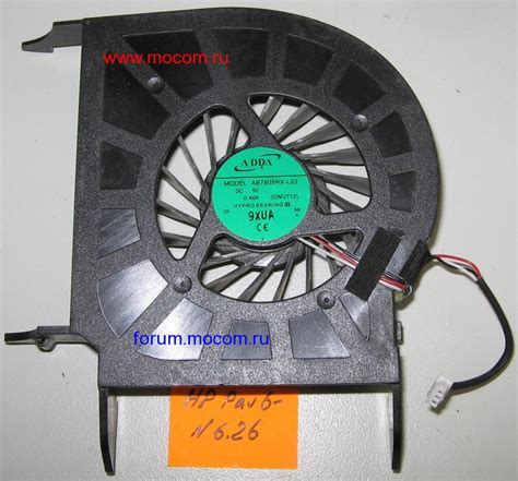 Ноутбук HP Pavilion dv6-1211er: кулер ADDA AB7805HX-L03, DC 5V 0.40A