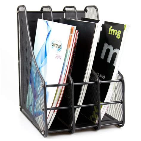 tier desk organizer tray office metal file document storage desktop
