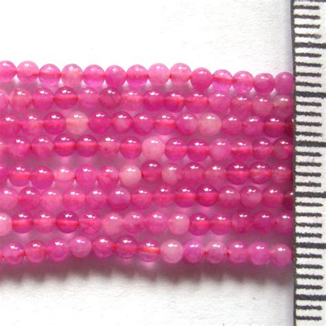 Jade Dyed Raspberry Round Mm Ilona Biggins Beads Pearls