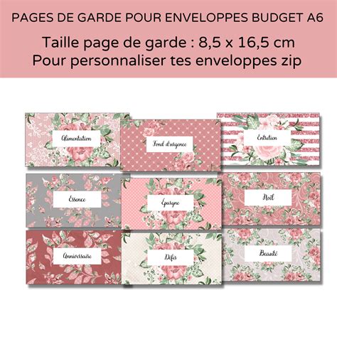 Pages De Garde Et Trackers Pour Enveloppes Budget En Fran Ais Pdf